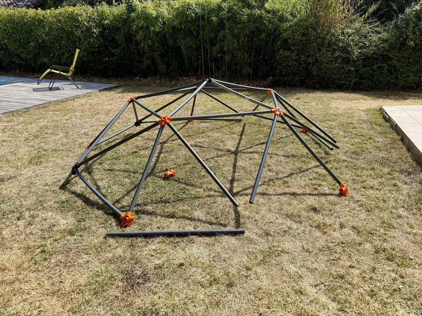 Relier le deuxième niveau du dôme avec des pièces à 6 arêtes